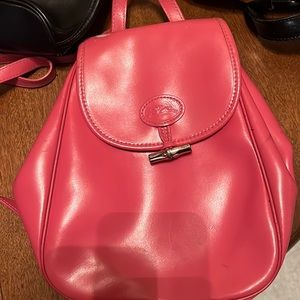 Longchamp BP/purse, peach. Purchased at Longchamp London 20 years ago. 11” x 10”